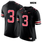 Men's NCAA Ohio State Buckeyes Damon Arnette #3 College Stitched No Name Authentic Nike Red Number Black Football Jersey PD20F05AY